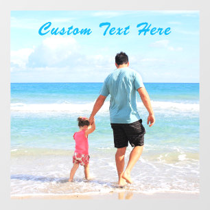 Custom Your Photo Window Cling with Text
