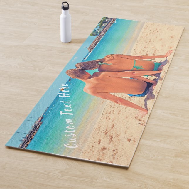 Custom Your Photo Yoga Mat with Text Name (In Situ)