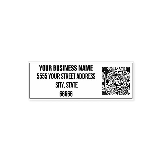 Custom Your QR Code Address Stamp Template (Design)