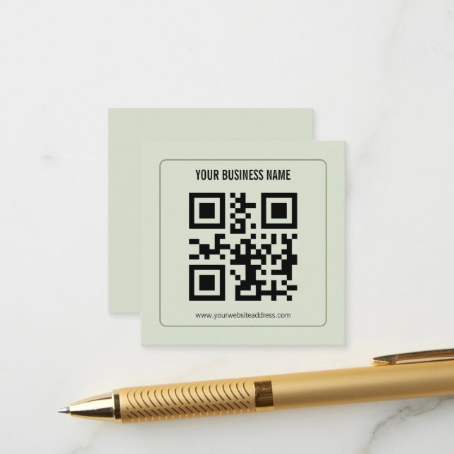 Custom Your QR Code Business Name Template (Front/Back In Situ)