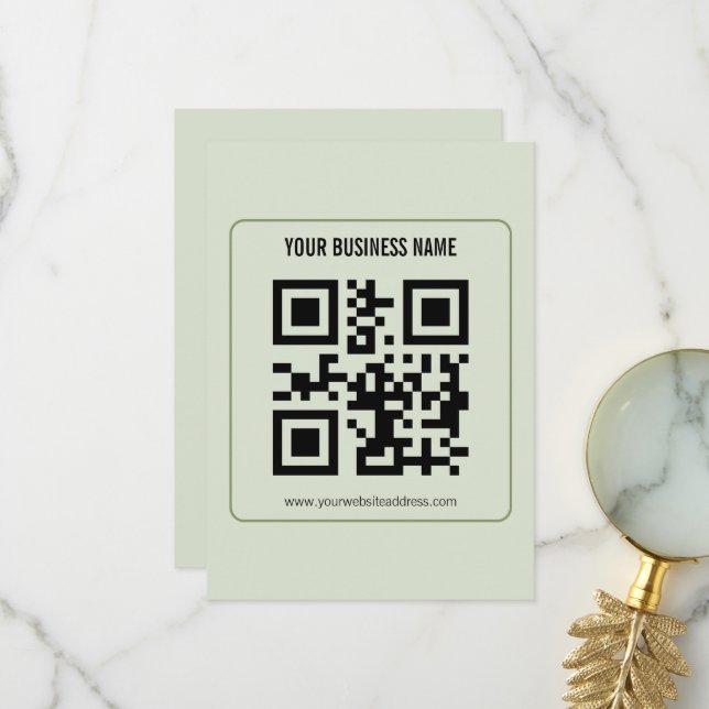 Custom Your QR Code Business Name Template (Front/Back In Situ)