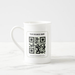 Custom Your QR Code Business Name Template Bone China Mug