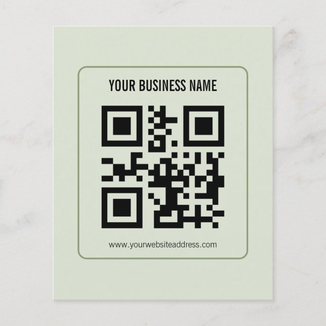 Custom Your QR Code Business Name Template Flyer (Front)
