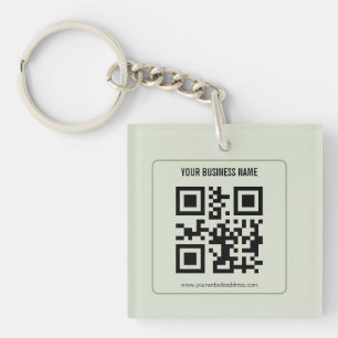 Custom Your QR Code Business Name Template Key Ring