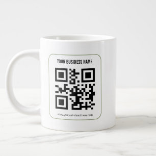 Custom Your QR Code Business Name Template Large Coffee Mug