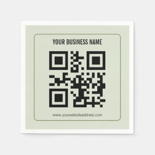 Custom Your QR Code Business Name Template Napkin