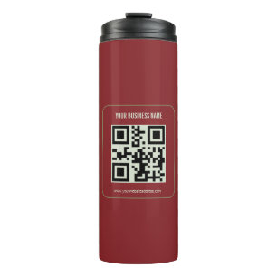 Custom Your QR Code Business Name Template Thermal Tumbler