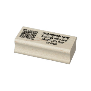 Custom Your QR Code Name Address Rubber Stamp 