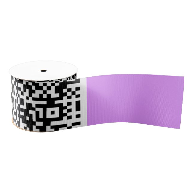 Custom Your QR Code Ribbon Template Choose Colour Grosgrain Ribbon (Spool)