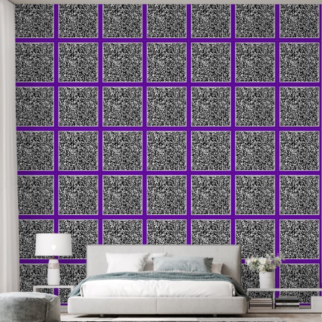 Custom Your QR Code Scan Choose Colour Personalise Wallpaper (Bedroom)