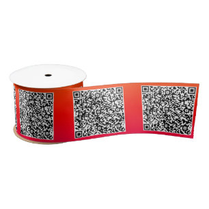 Custom Your QR Code Scan Info Personalised Ribbon Satin Ribbon