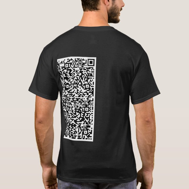 Custom Your QR Code Scan Info Personalised T-Shirt (Back)
