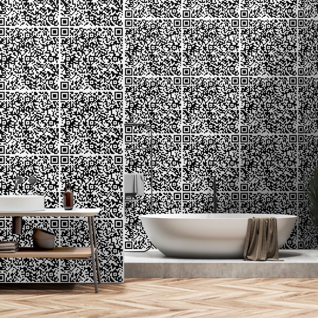 Custom Your QR Code Scan Info Personalised Wallpaper (Bathroom)