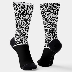 Custom Your QR Code Scan Info Socks Choose Colours