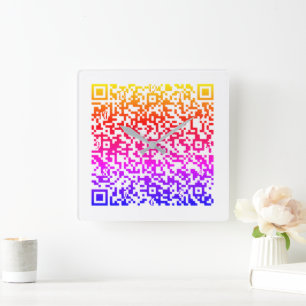 Custom Your QR Code Wall Clock - Choose Color