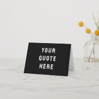 Custom Your Quote Here Personalised Modern Black