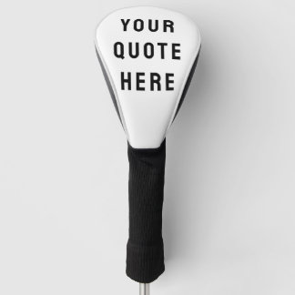 Custom Your Quote Here Personalised Text Present Golf Head Cover