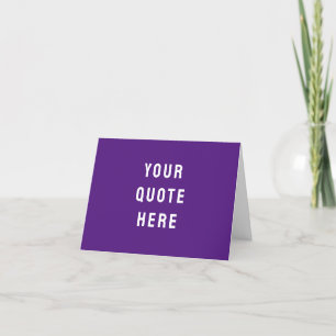 Custom Your Quote Here Personalised Text Shower Thank You Card