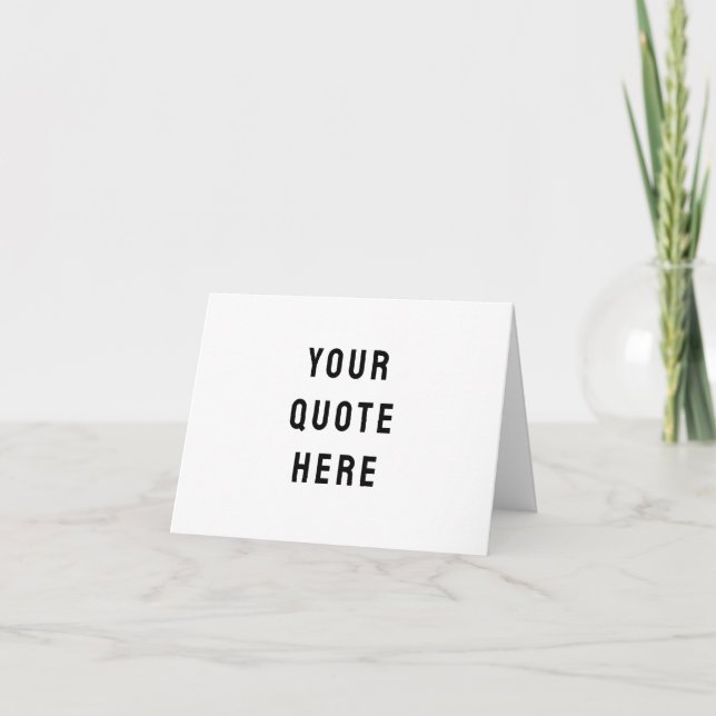 Custom Your Quote Here Personalised Text Shower Thank You Card (Front)