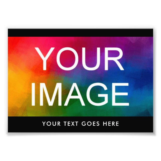 Custom Your Text Family Event Party Wedding Photo Print (Front)