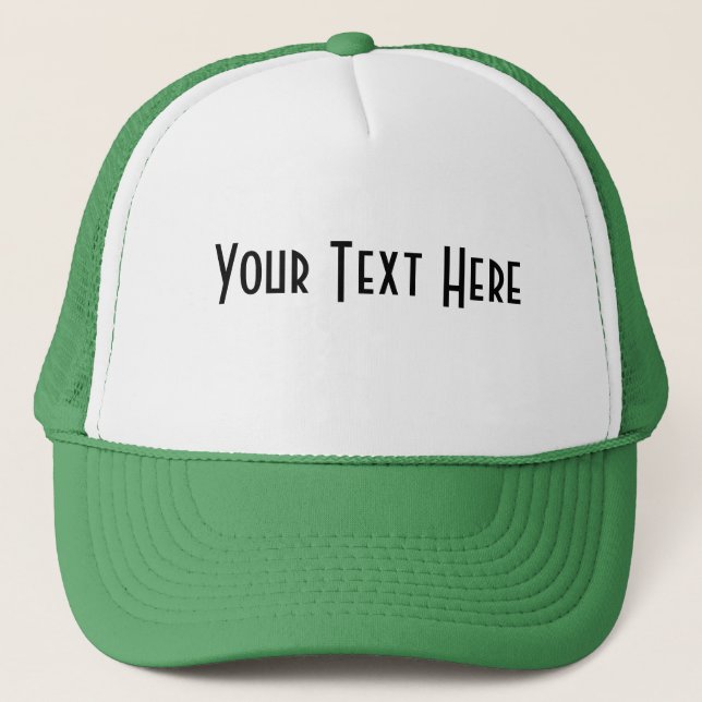 Custom Your Text Here Green colour Hat or Caps (Front)
