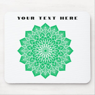 Custom Your text Here Lovely Art Green Image Text Mouse Pad