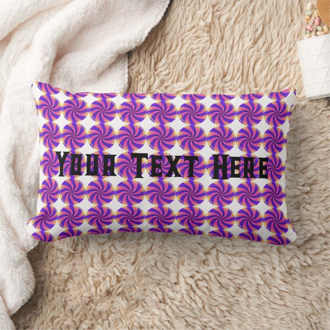 Custom Your Text Here Sweet Candy Image  Lumbar Cushion (Blanket)