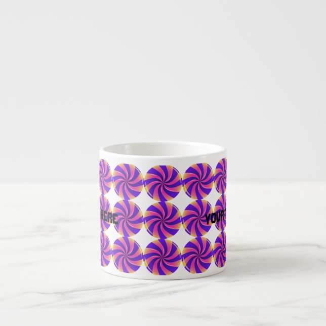 Custom Your Text Here Text Sweet Candy Image Espresso Cup (Front)