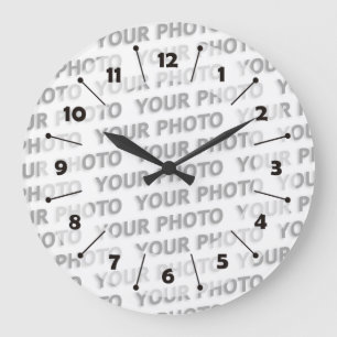 Custom your text, image & background color large clock
