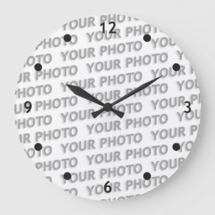 Custom your text, image & background color large clock
