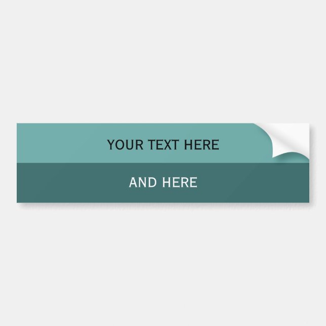 Custom your text, image & background colour bumper sticker (Front)