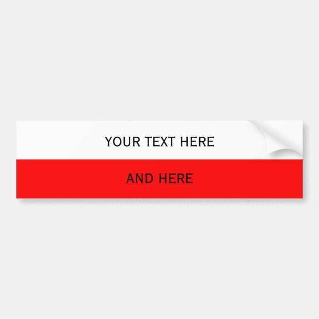 Custom your text, image & background colour bumper sticker (Front)