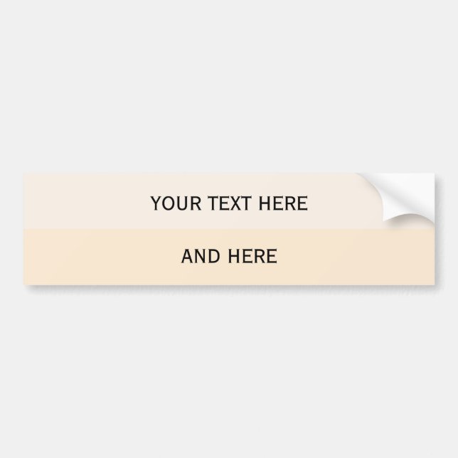 Custom your text, image & background colour bumper sticker (Front)