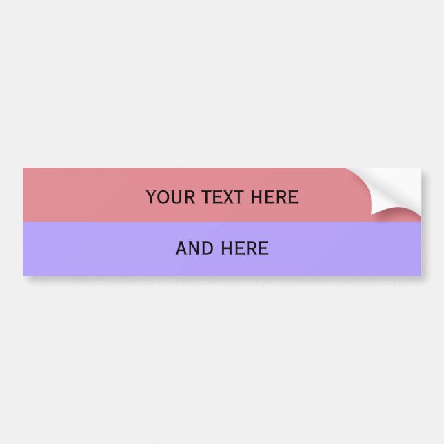 Custom your text, image & background colour bumper sticker (Front)