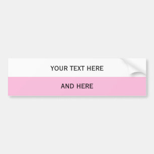 Custom your text, image & background colour bumper sticker