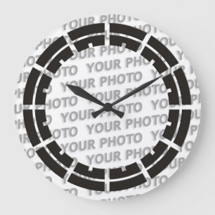 Custom your text, image & background colour large clock
