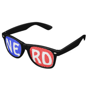 Custom your text, image & background colour retro sunglasses