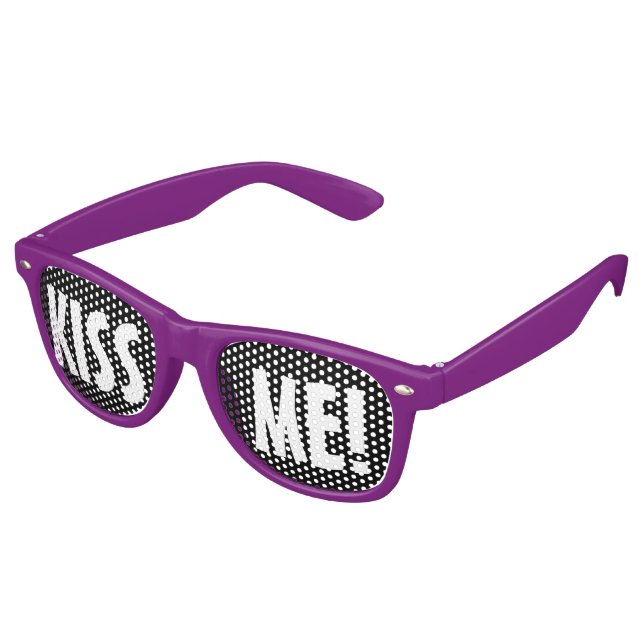 Custom your text, image & background colour retro sunglasses (Angled)