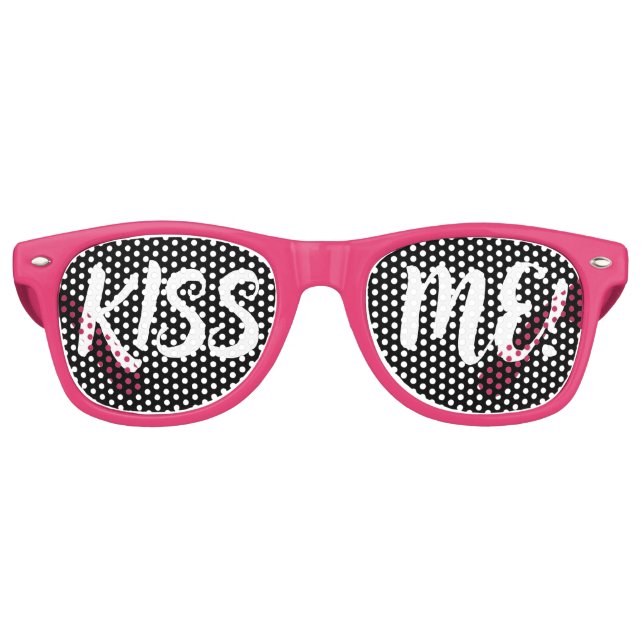 Custom your text, image & background colour retro  sunglasses (Front)
