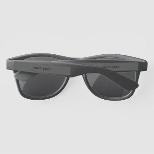 Custom Your Text Printed Grey Background Stylish Sunglasses