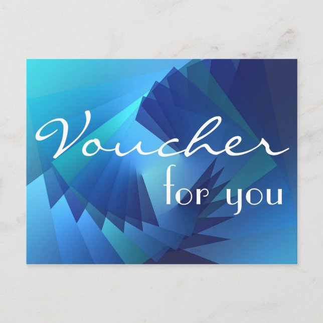 Custom your voucher with text, sign, image & back postcard (Front)