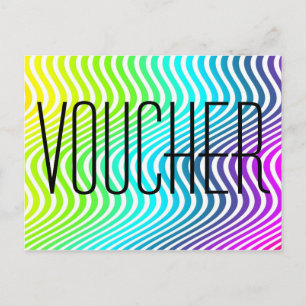 Custom your voucher with text, sign, image & back postcard