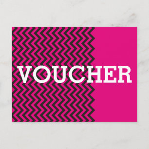 Custom your voucher with text, sign, image & back postcard
