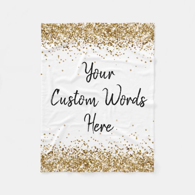 Custom Your Words Here Personalised Name or Quote  Fleece Blanket (Front)