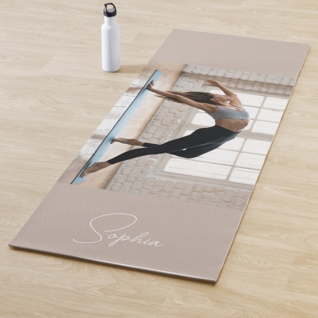 Custom Your Yoga Photo With Text Mat (In Situ)