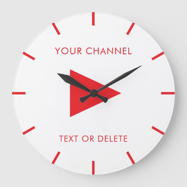 Custom Youtube Channel Name Large Clock (Front)