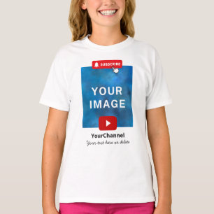 Custom Youtube Channel Name White Kids T-Shirt