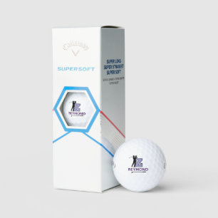 Custom Z Purple Initial Mark - to identify golfer Golf Balls