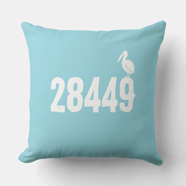 Custom Zip Code Design with Pelican – Personalised Cushion (Front)