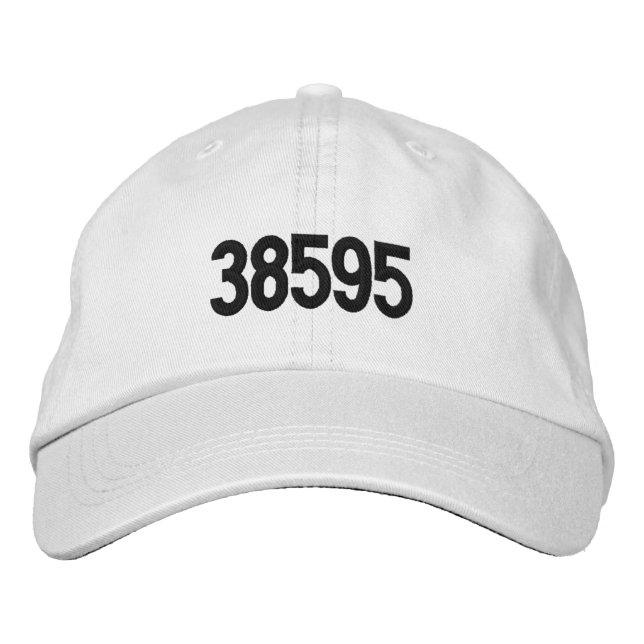 Custom Zip Code or Area Code Embroidered Hat (Front)